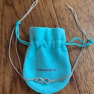 Tiffany& Co infinity double chain necklace